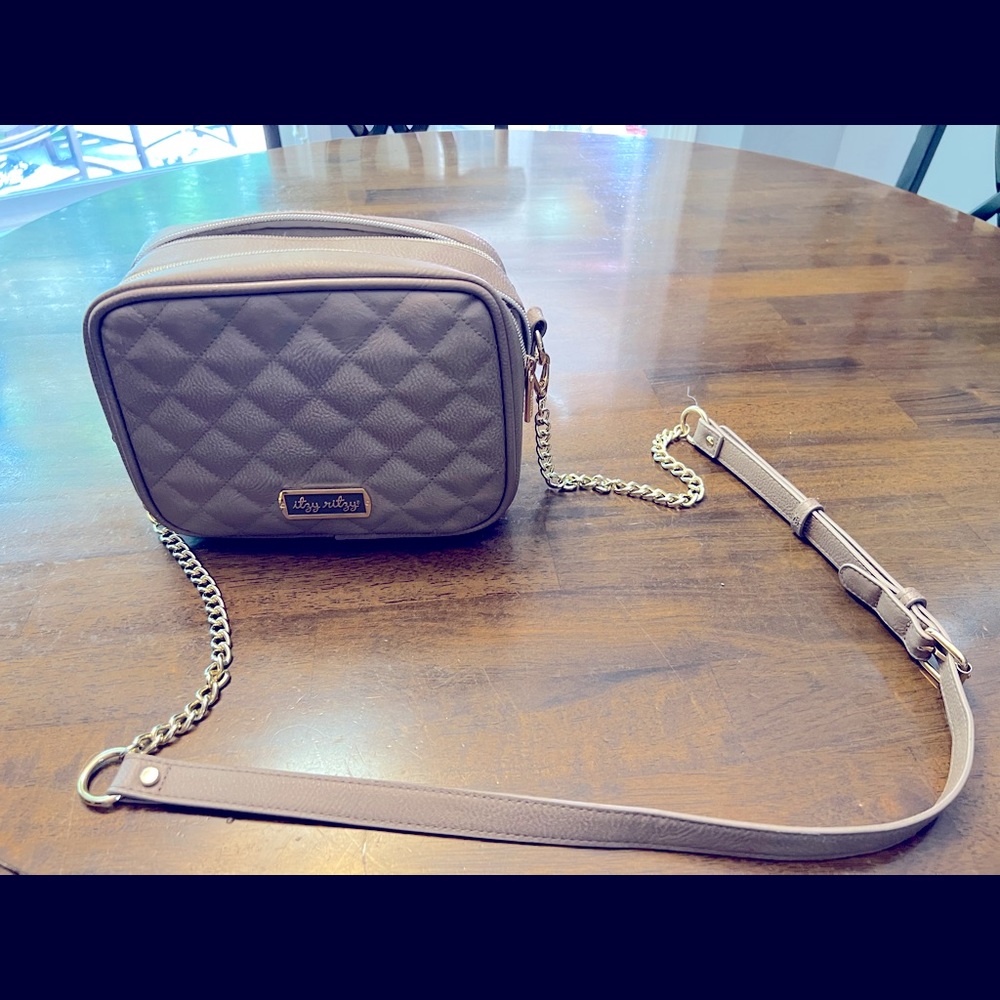 Itzy Ritzy diaper bag and Mama crossbody. On trend quilted with chain strap.